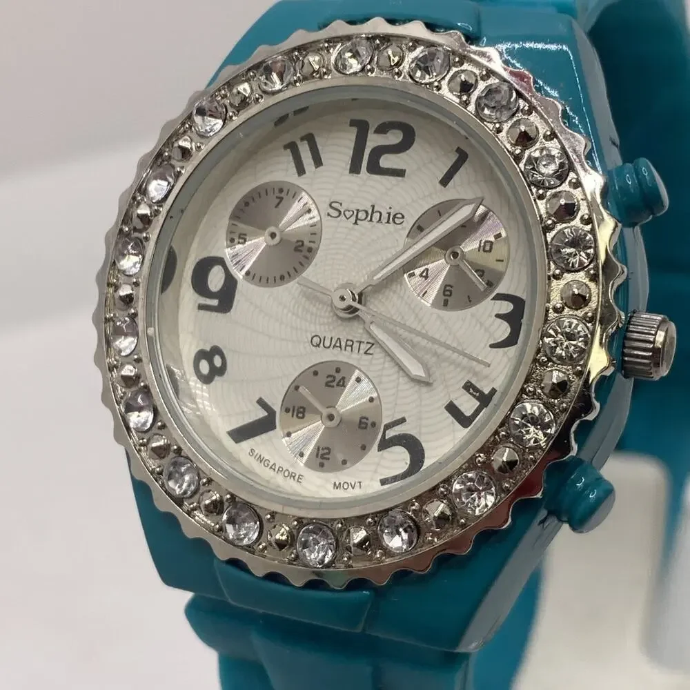 Womens Colorful Rubber Quartz Fashion Watch Works New Battery